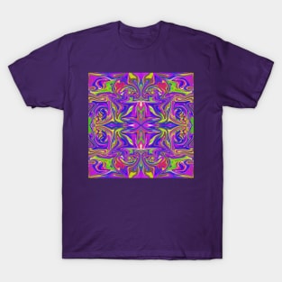 Cycadelic Abstract Colorful Marble Pattern T-Shirt